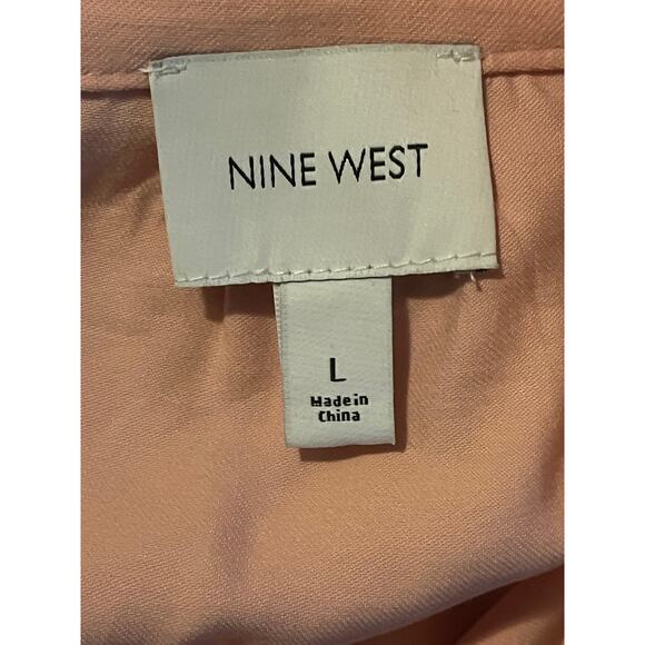 Womens Nine West Pink Bomber Jacket Coat Zipper Front with Snaps Pockets Size L - Picture 4 of 9